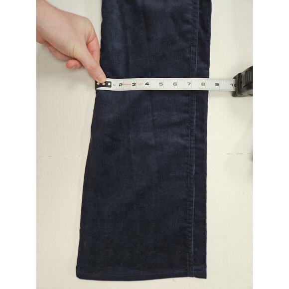 Vintage Wrangler Corduroy Pants Men's 32 X 31 Dark Blue Med Rise USA W Pockets - Picture 6 of 10
